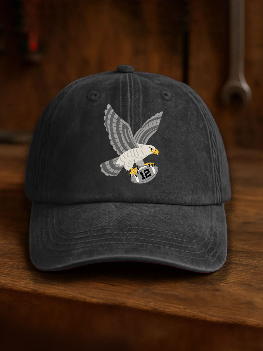 Vintage American Football Philadelphia Eagles Casual Print Washed Hat