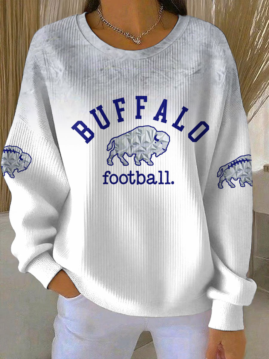 Women's Buffalo Football Lover Printed Sweatshirt