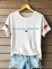 Women's Buffalo Football Lover Printed T-shirt