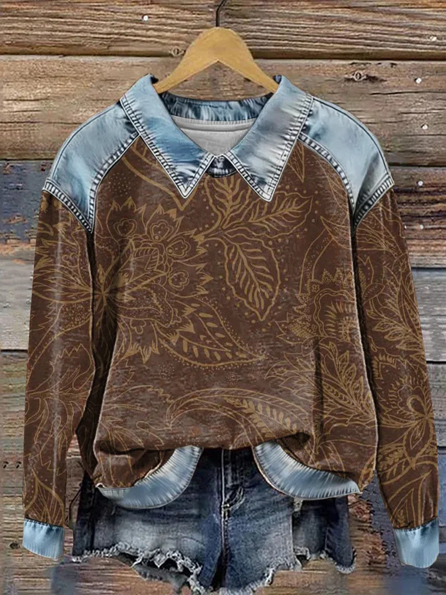 Women's Art Patchwork Top