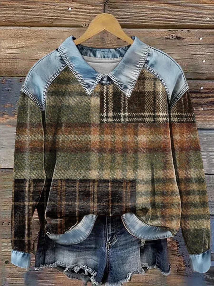 Women's Art Patchwork Top