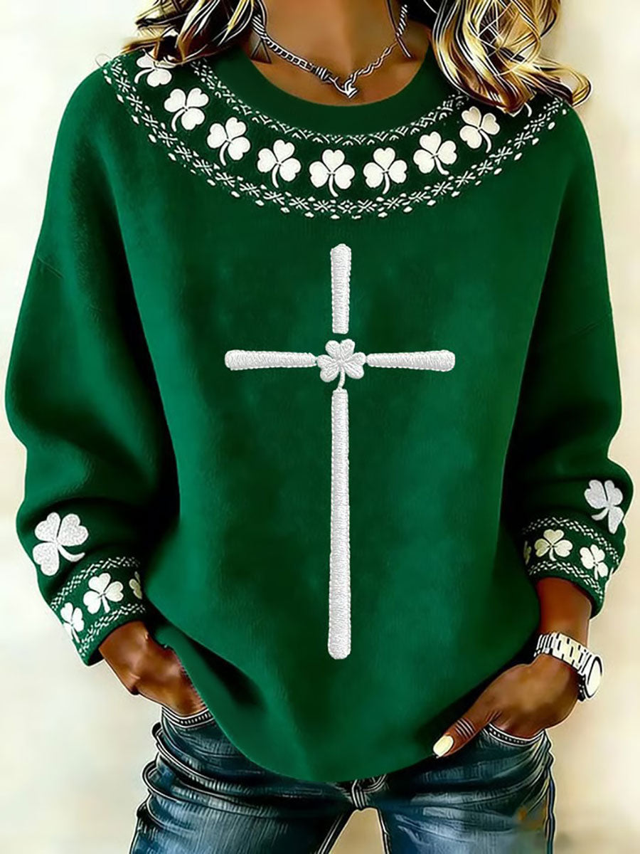Women's St. Patrick's Day Printed Sweatshirt