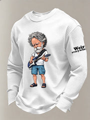 Men's RIP Bob Weir Weir Everywhere Waffle Crewneck Sweatshirt