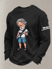 Men's RIP Bob Weir Weir Everywhere Waffle Crewneck Sweatshirt