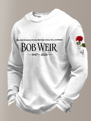 Men's RIP Bob Weir Waffle Crewneck Sweatshirt
