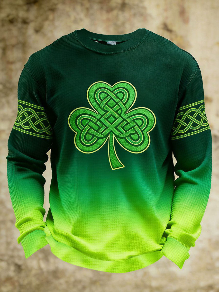 Men's St. Patrick's Day Plaid Print Casual T-Shirt