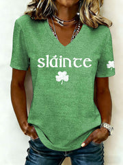 Women's St. Patrick's Day Printed Casual T-Shirt