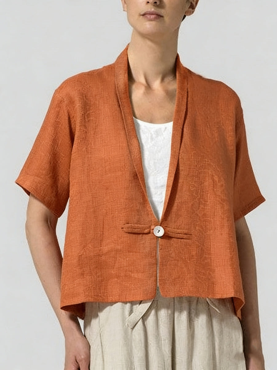 Women's Solid-Color Casual Shirt
