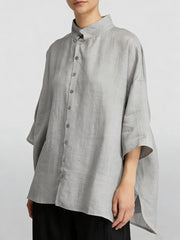 Women's Solid-Color Casual Shirt