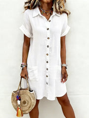 Women's Casual Elegant Mid-Length Shirt Dress