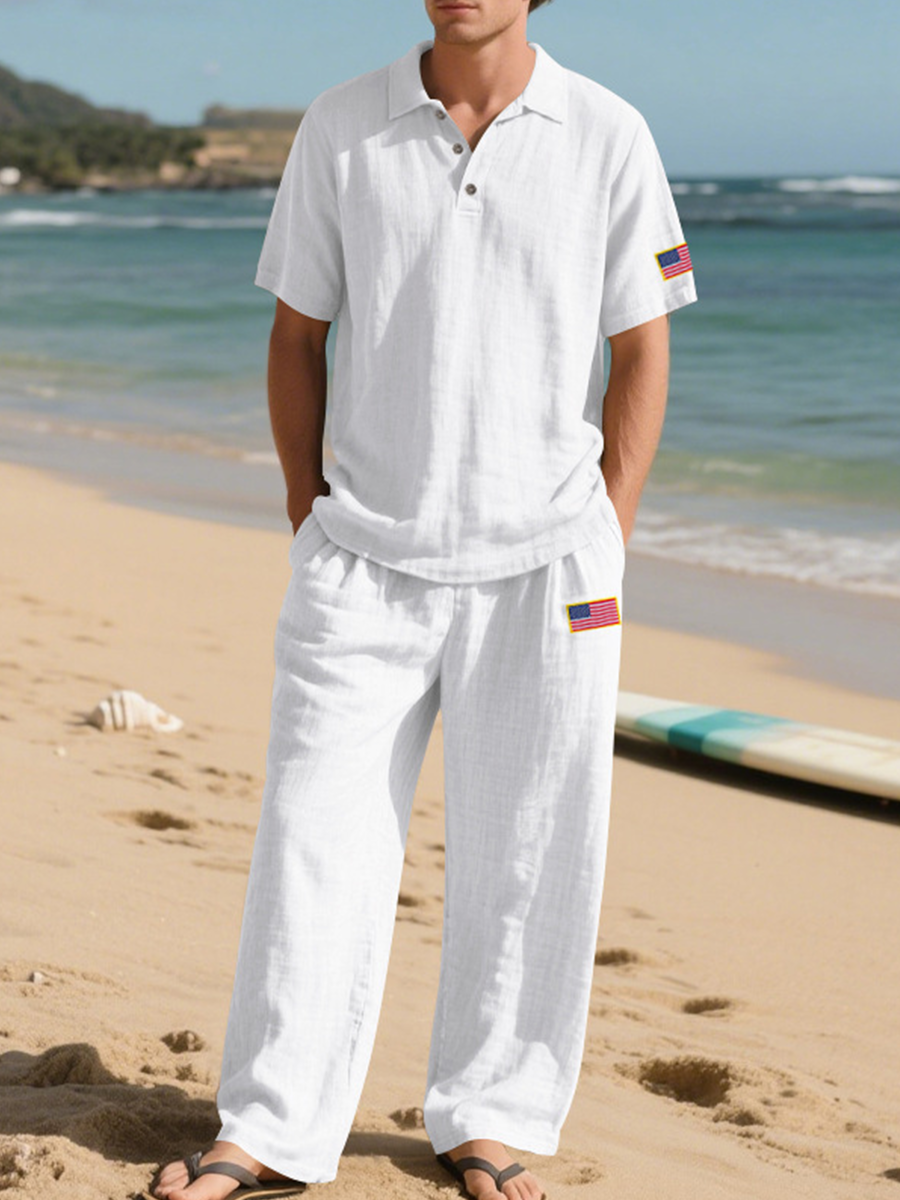 Men's Linen Casual Suit