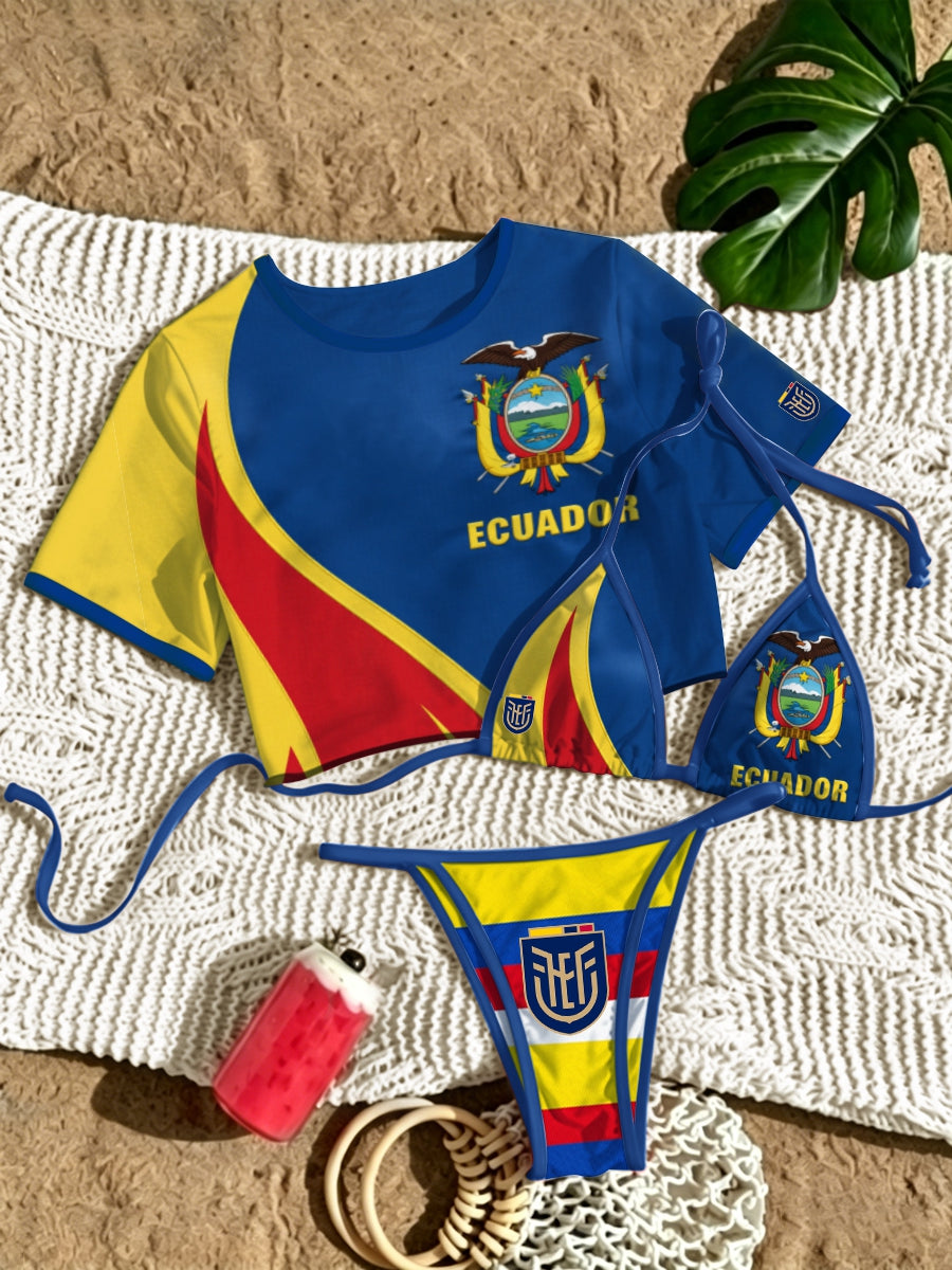 Women's 3-Piece Vacation Bikini Swimsuit Set
