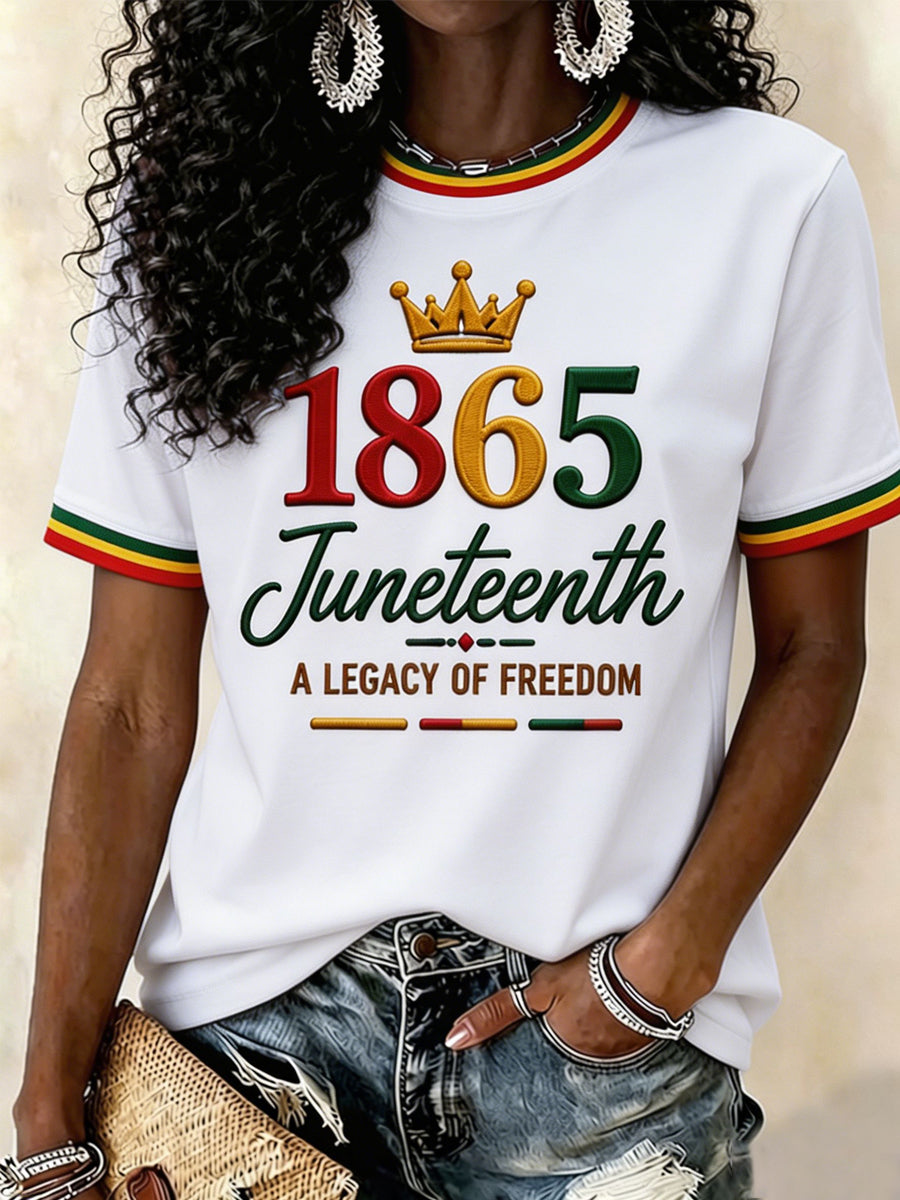 Women's Juneteenth Print Casual Tee