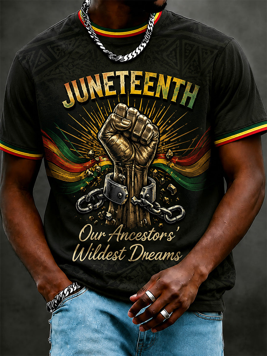 Men's Juneteenth  Print Casual Tee