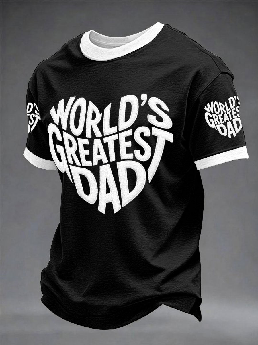 Men's"World’s Greatest Dad” Father's Day Fun Casual Unisex T-shirt