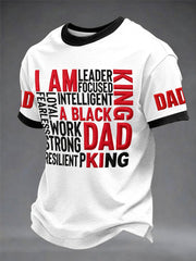 Men's“I'm A Black Dad”Father's Day Fun Casual Printed T-shirt