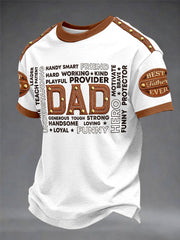 Men's“Best Father Ever”Father's Day Fun Casual Printed T-shirt