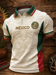 Men's Mexico Football Lover Art Printed Casual Tops