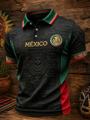 Men's Mexico Football Lover Art Printed Casual Tops