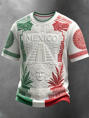 Mexican Art Football Enthusiast Printed Casual Short-Sleeve T-Shirt