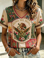 Women's Mexico Pride Art Printed T-shirts