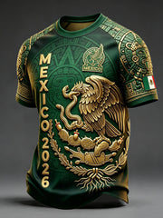 Men's Mexican Soccer Match Art Print Short-Sleeve T-Shirt