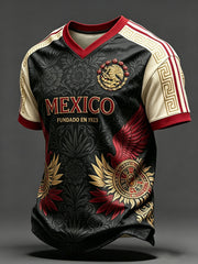 Men's Mexican Soccer Match Art Print Short-Sleeve T-Shirt