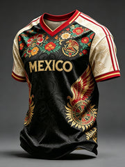 Men's Mexican Soccer Match Art Print Short-Sleeve T-Shirt