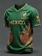 Men's Mexican Soccer Match Art Print Short-Sleeve T-Shirt