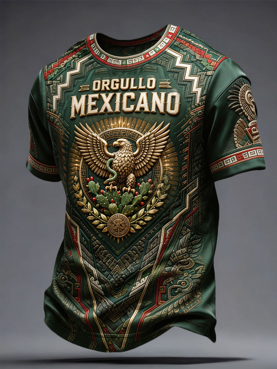 Men's Mexico Pride Art Printed T-shirt