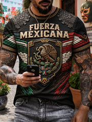 Men's Mexico Pride Art Printed T-shirt