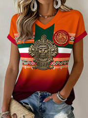 Women's Mexican Football Match Art Print T-shirt