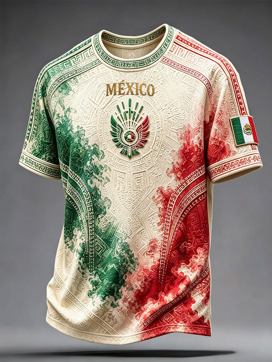 Men's Mexico Pride Art Printed T-shirt