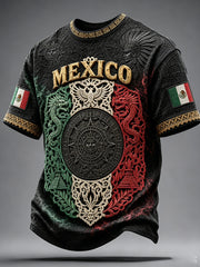 Men's Mexico Football Lover Papel Picado Art Printed T-shirt