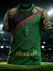 Men's Mexican Soccer Print short sleeves t-shirt
