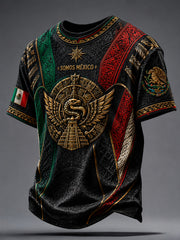 Men's Mexico Football Lover Papel Picado Art Printed T-shirt