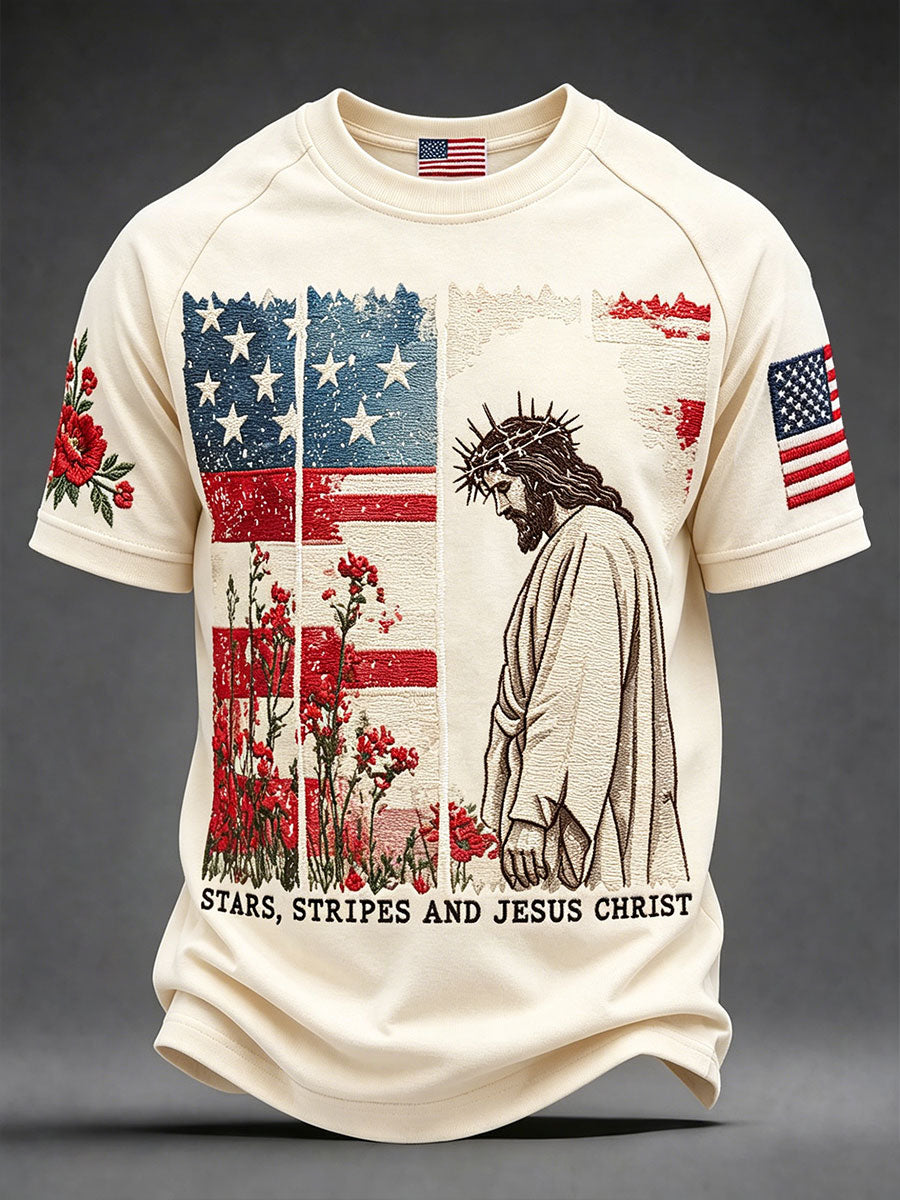Men's "Stars Stripes and Jesus Christ" T-shirts