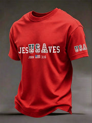 Men's 'Jesus Saves USA' T-shirts