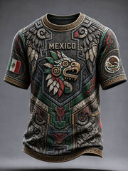 Men's Mexico Football Lover Alebrije Art Printed T-shirt