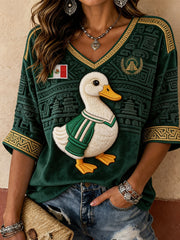 Women's Mexico Soccer Fan Graphic Casual T-Shirt