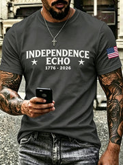 Men's Patriotic Independence Day Graphic Casual Short-Sleeve T-Shirt