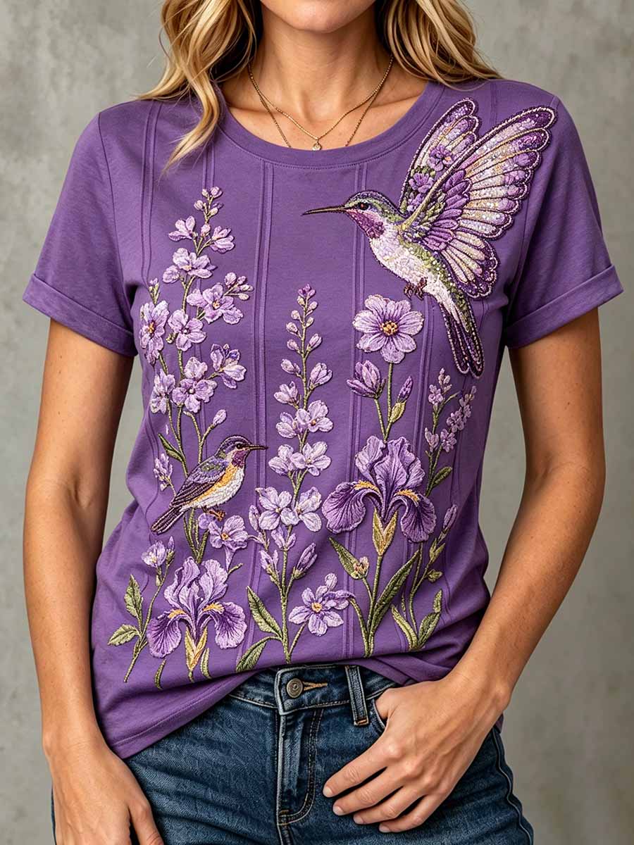 Women's Alzheimer's Awareness Pattern Printed T-Shirt