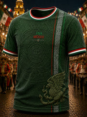 Men’s Mexican Independence Day Printed Casual Short-Sleeve T-Shirt