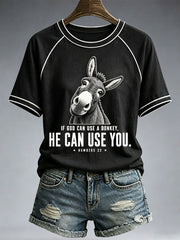 Women's If God Can Use A Donkey He Can Use You T-Shirt