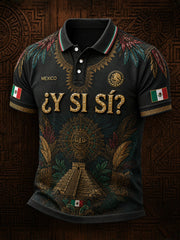 Men's Mexico Independence Day ¿Y si sí? Art Printed Casual Tops
