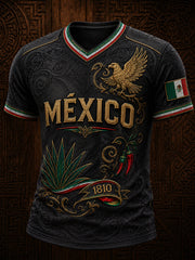 Men’s Mexico Independence Day Print Casual Short-Sleeve T-Shirt