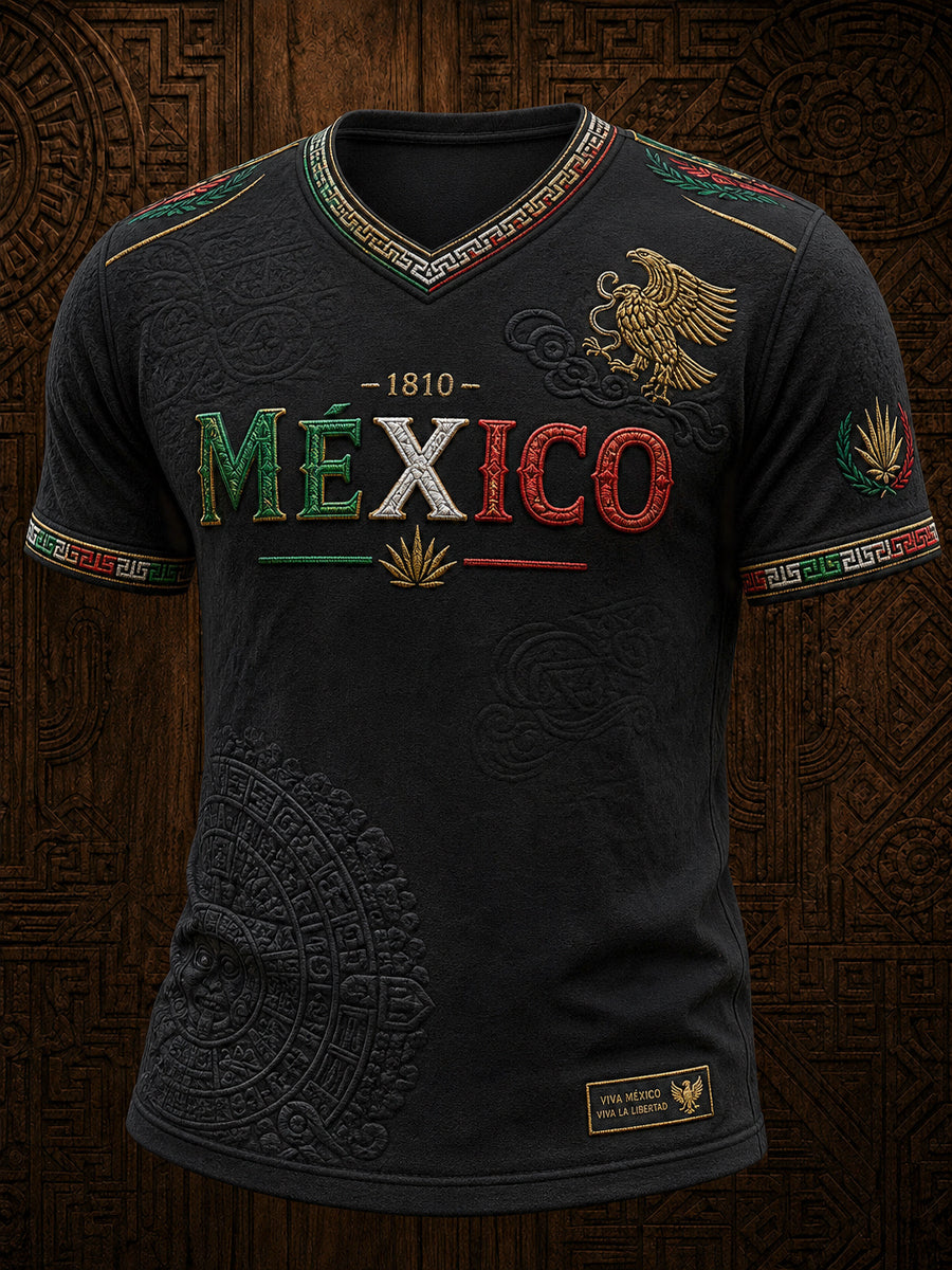 Men’s Mexico Independence Day Print Casual Short-Sleeve T-Shirt