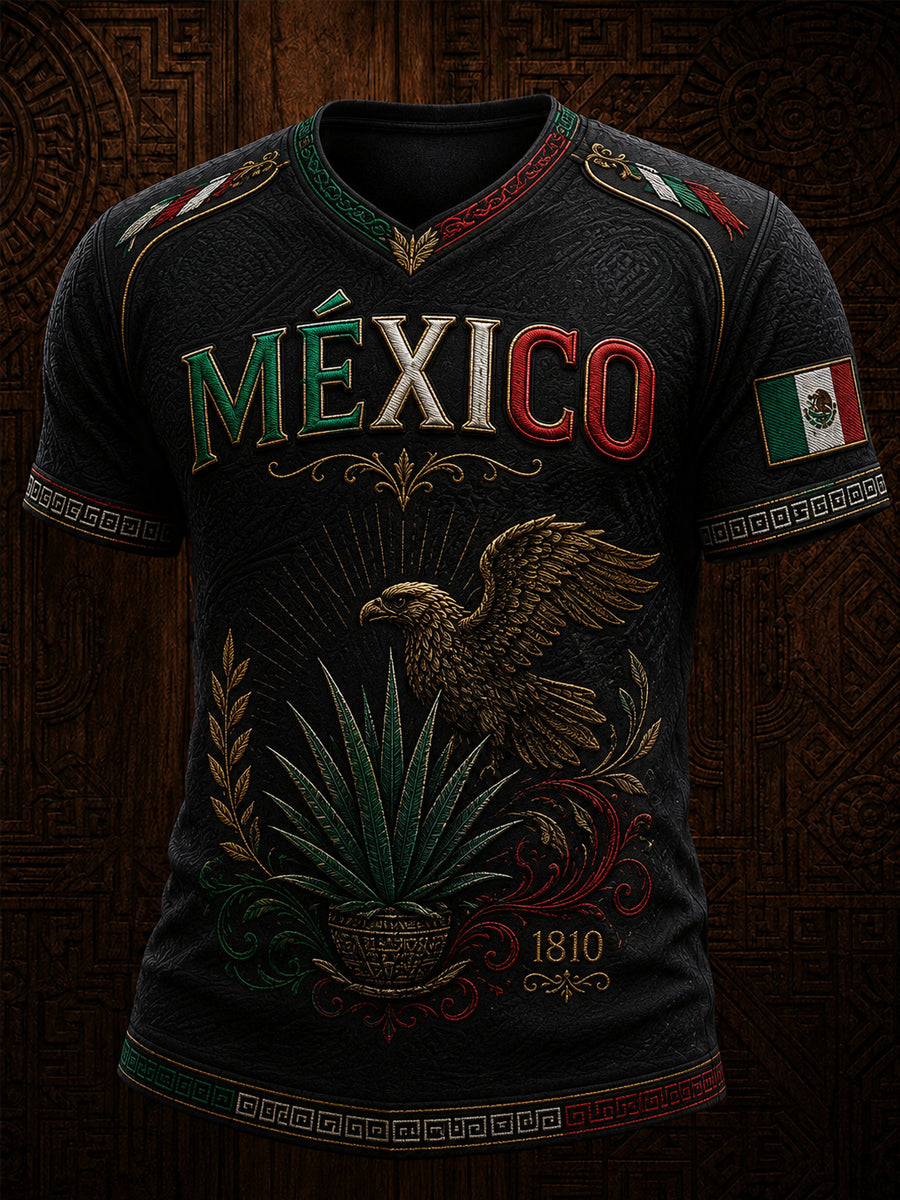 Men’s Mexico Independence Day Print Casual Short-Sleeve T-Shirt