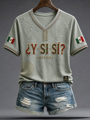 Women's Mexico Independence Day ¿Y si sí? Art Printed T-shirt