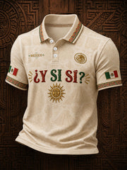 Men's Mexico Independence Day ¿Y si sí? Art Printed Casual Tops